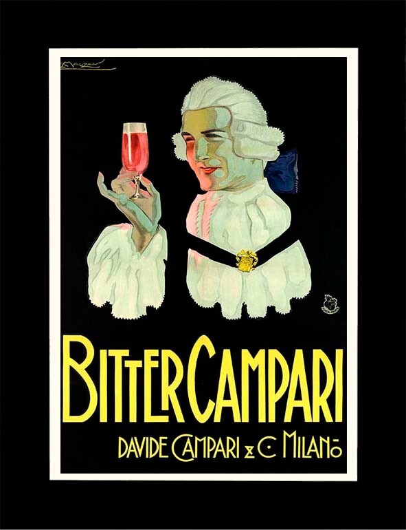 Vintage Bitter Campari Print Aperitif Advertising Poster Poster Poster