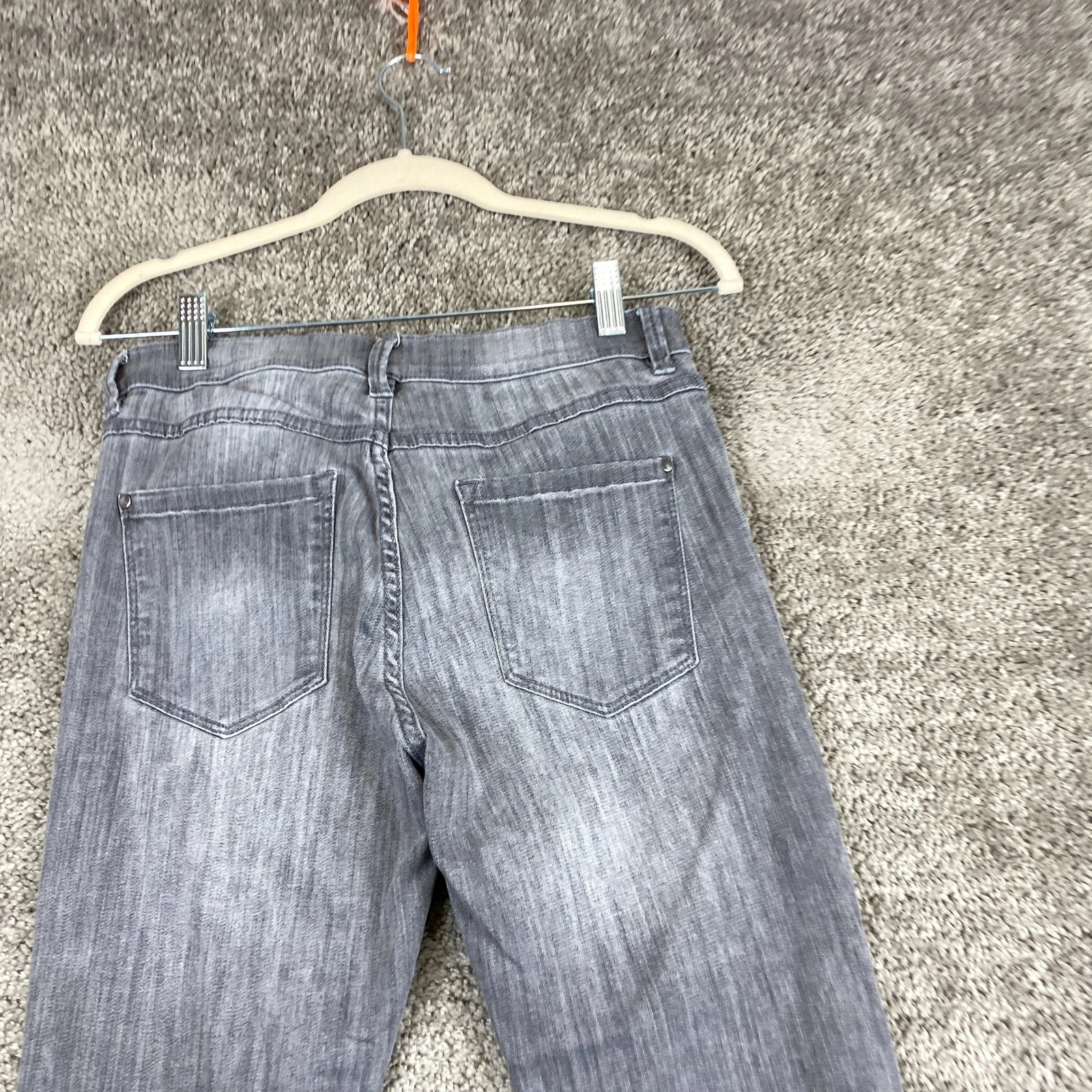 lole straight mid rise cotton blend stone washed pants