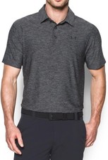 Under Armour Men's Playoff Golf Polo, Carbon Heather/Black, Small
