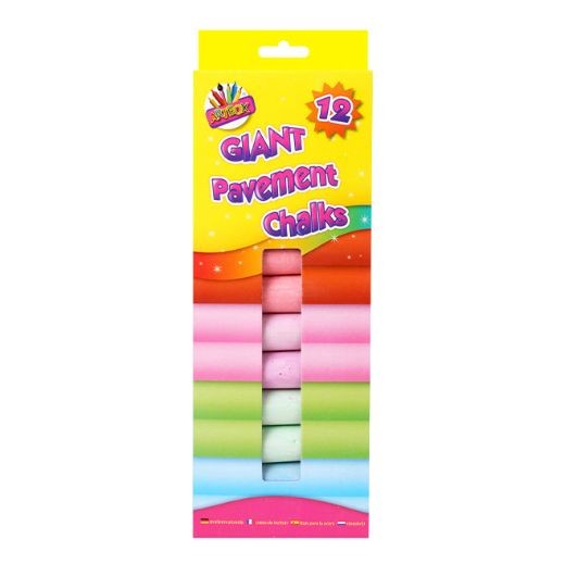 Artbox Pavement Chalk Giant Coloured 12 Pack