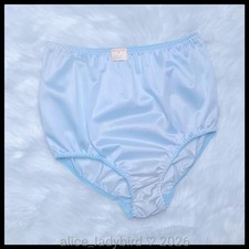 NWT Vintage LILY of France Full Brief PANTIES Baby Blue SILKY Nylon Granny M/6
