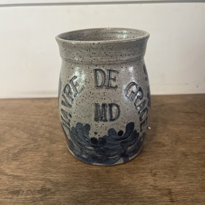 Havre De Grace Maryland Salt Glaze Utensil Pottery  4  tall 