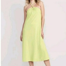 Old Navy Womens Size M ~ Slub Knit Halter MIDI Shift Dress, Green Sprout, NWT