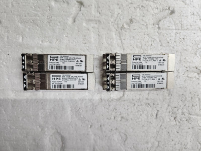 Lot of 4 -HPE 180-200041 10Gb 850nm SR SFP Optical Transceiver Module 180-200041