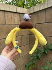 Sanrio Puroland Pompompurin ear headband licensed authentic yellow plush cute
