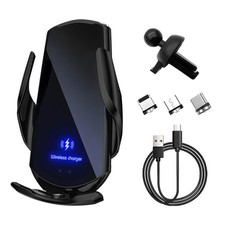 Wireless Car Charger Mount, Electric Induction 15W Fast Charging Bracket Air ...
