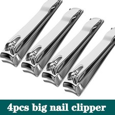 4Pcs Stainless Steel Nail Clippers File Scissors Manicure Tool Set Durable