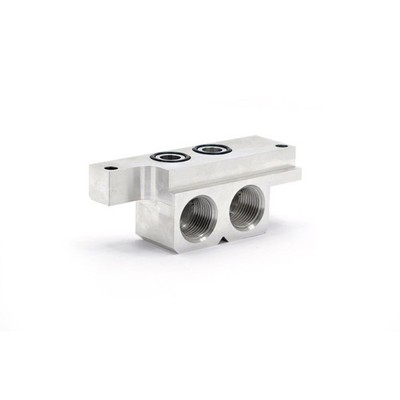 Canton Engine Oil Filter Adapter 22-632; Raw Billet Aluminum, 90deg for Chevy LS