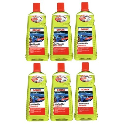 6x SONAX 03155410 AutoWaschGel Konzentrat Autowäsche Autoshampoo Reiniger 2 L