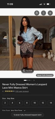 Leopard Skirt From Never Fully Dressed Us Size 4