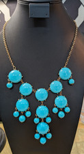 Faux Turquoise Statement Necklace 20 inch