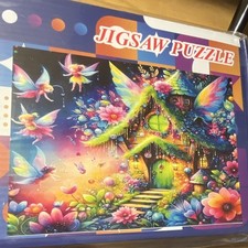 Fantasy Fairy House Flowers Jigsaw Puzzle 500-749pc Cardboard