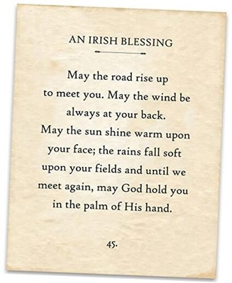  An Irish Blessing - May the Road Rise Up to Meet You - Unframed Print Poster