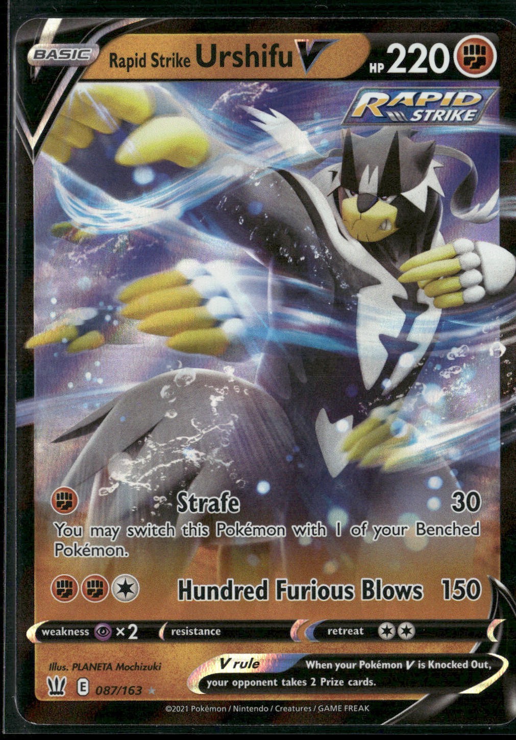 Pokemon - Rapid Strike Urshifu V 87/163 Battle Styles NM