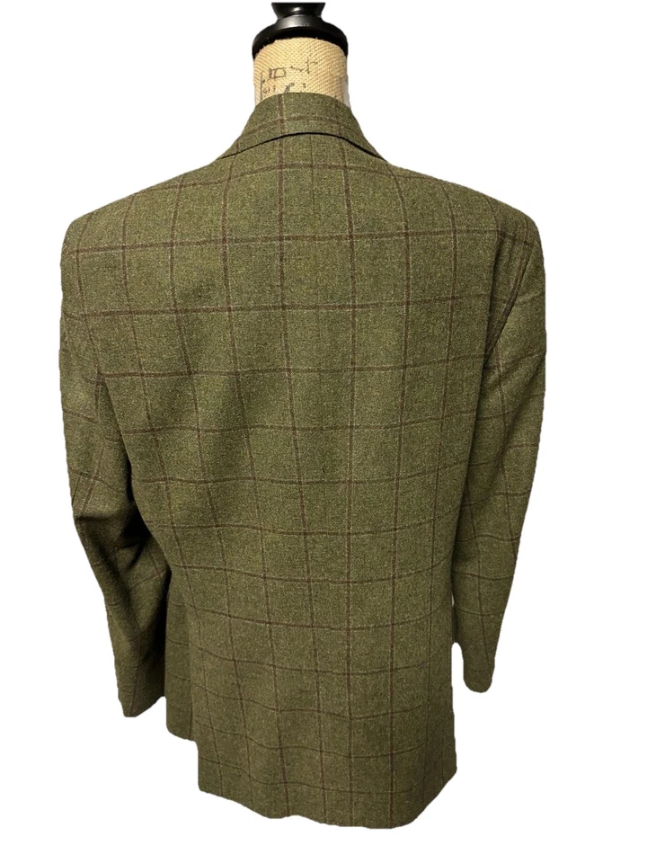 Casaco esportivo masculino Paul Stuart mistura de lã oliva 44L - Imagem 2 de 4