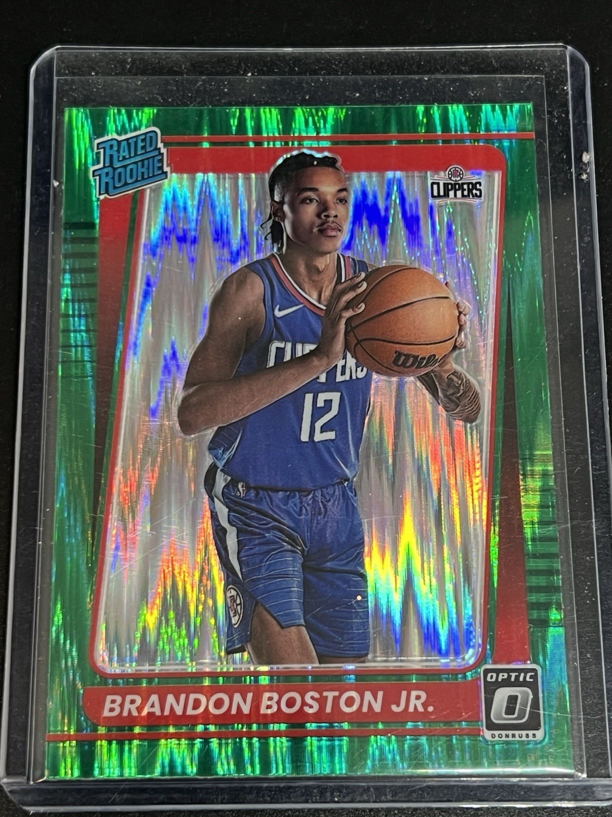 2021-22 Panini Donruss Optic - Rated Rookie Brandon Boston Jr. #189 Green Shock