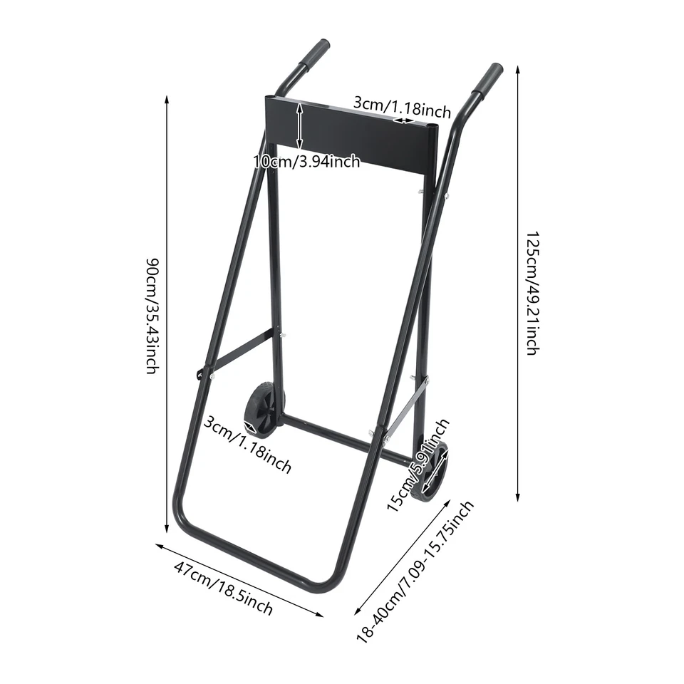 70kg Heavy Duty Outboard Boat Motor Stand Carrier Carts Dolly Trolley Transport Foto 3 de 4