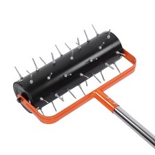 Rolling Lawn Aerator 42 Spikes Adjustable Handle Length Push Spike Aerator SG