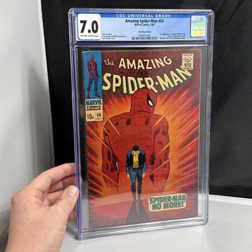1967 MARVEL Amazing Spider-Man #50 UK PRICE VARIANT CGC 7.0 1st App of Kingpin