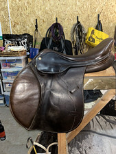Monarch English Jumping Saddle 17 1/2" Brown Leather Horse Saddle