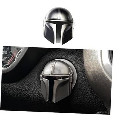 Mando Style Universal Car Engine Start Stop Button Cover Anti-Scratch Silver
