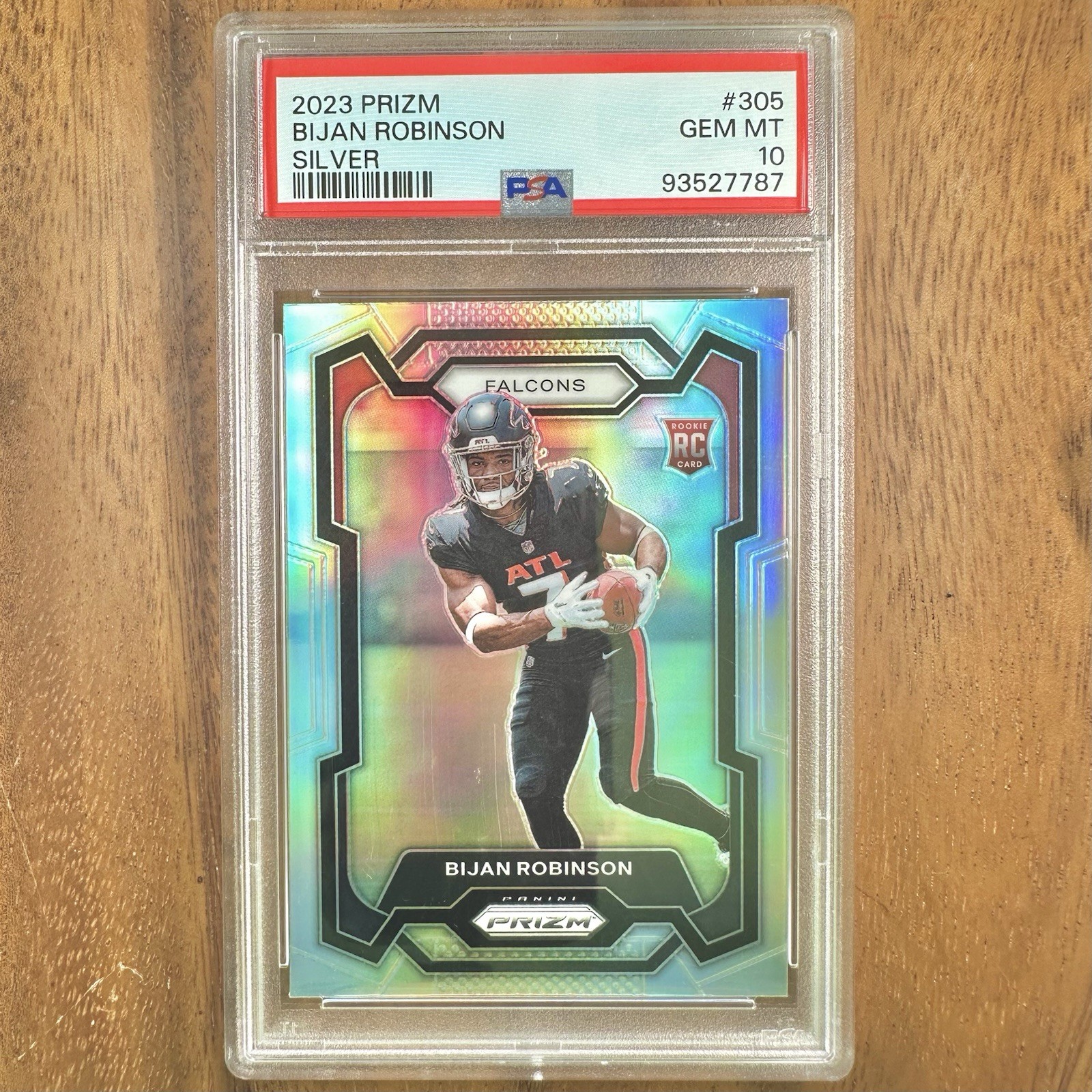 2023 Panini Prizm Bijan Robinson #305 Silver RC Rookie Card PSA 10