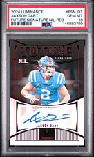 2024 Panini Luminance Jaxson Dart Auto 🔥 Red NIL SSP🔥 Ole Miss/Giants