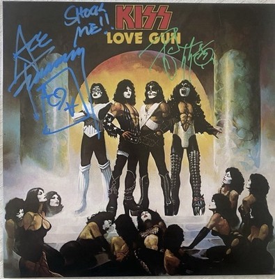 KISS Love Gun Signed Record Autographed Album Ace Frehley Peter Criss