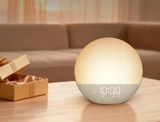 Sunrise Alarm Clock White Noise Machine: Natural Wake Up Light Dimmable Putty
