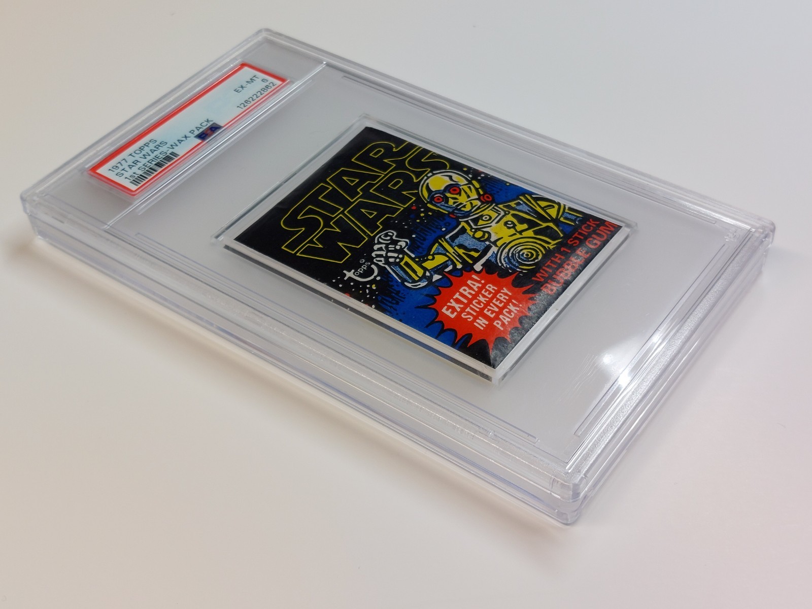1977 Topps Star Wars 1st Series Wax Pack PSA 6, Luke Skywalker,  Freshly Graded! view 4