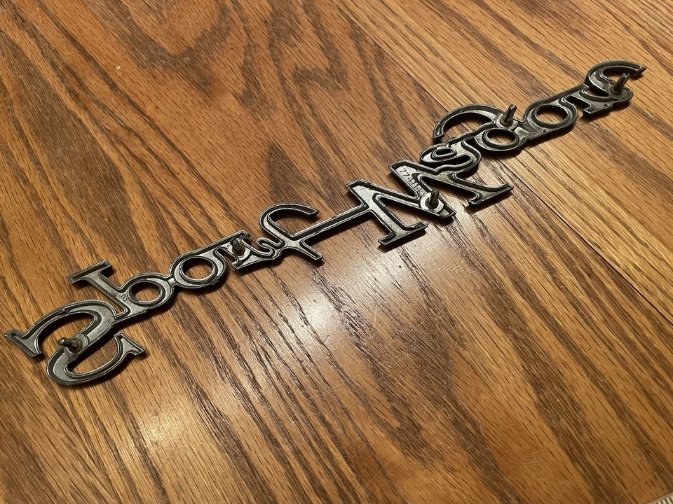 1968-1969 Buick Skylark Sport Wagon Script emblema guardabarros adorno (ON-25-306) Foto 2 de 4