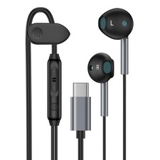for Samsung Wired Earbuds USB C Galaxy S26/A36 1, Black-USB C