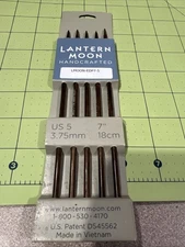 Lantern Moon 7" Ebony Double Point Knitting Needles (Set of 5) US5 3.75mm