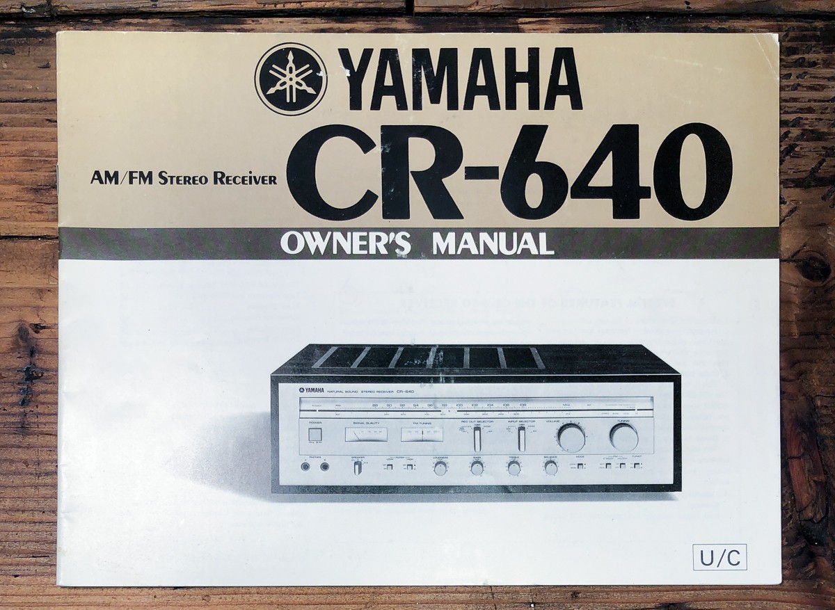 Yamaha CR-640 Receiver Owners / User Manual *Original*