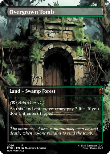 Overgrown Tomb - Borderless - Premium Quality - Not Tournament Authorized