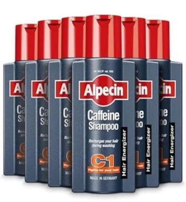 6X Alpecin Caffeine Shampoo C1 75ml Against Thinning Hair Shampoo for Stronger