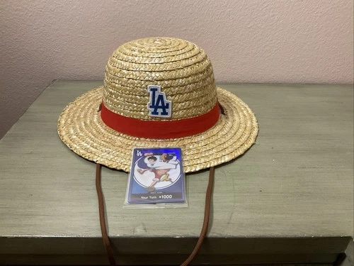 One Piece Night Los Angeles Dodgers Monkey D. Luffy Promo Card - Sealed w/ Hat