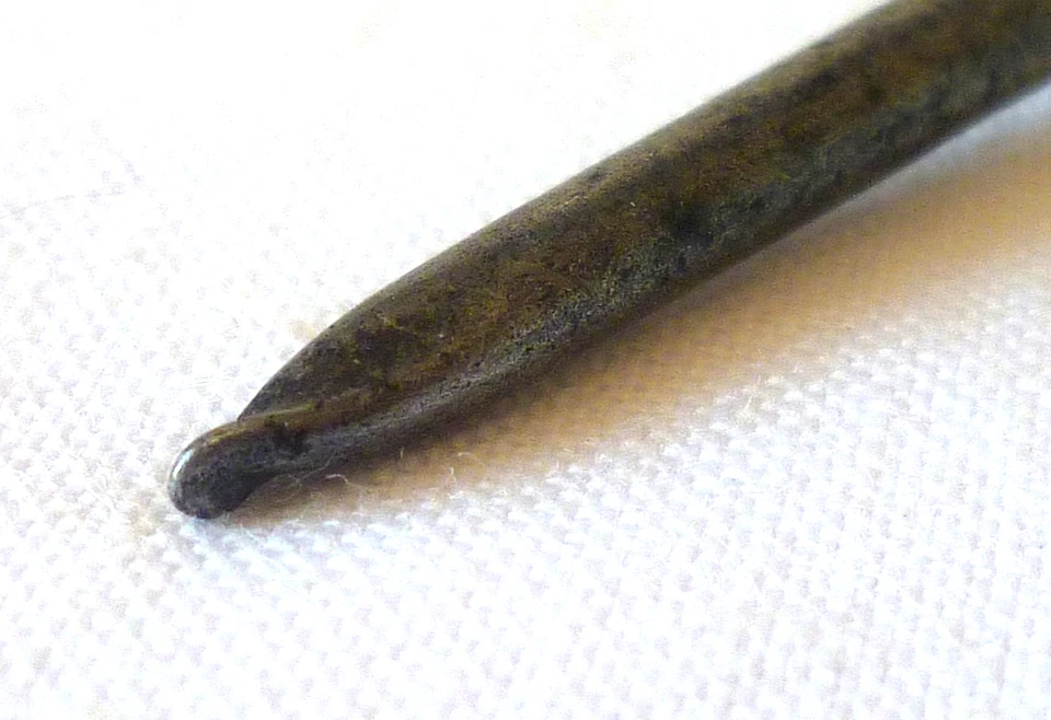 ANCIENNE PERCETTE TIRE BOUCHON BRONZE ARGENTÉ (1) - Photo 2/4