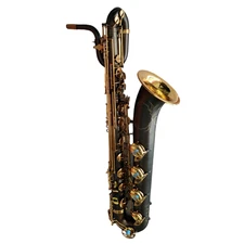 Eastern Music Pro Matte Black  body gold key Low A Baritone Saxophone bari sax
