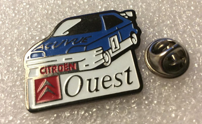 rare vintage Citroën Ouest Acuvue silver pins
