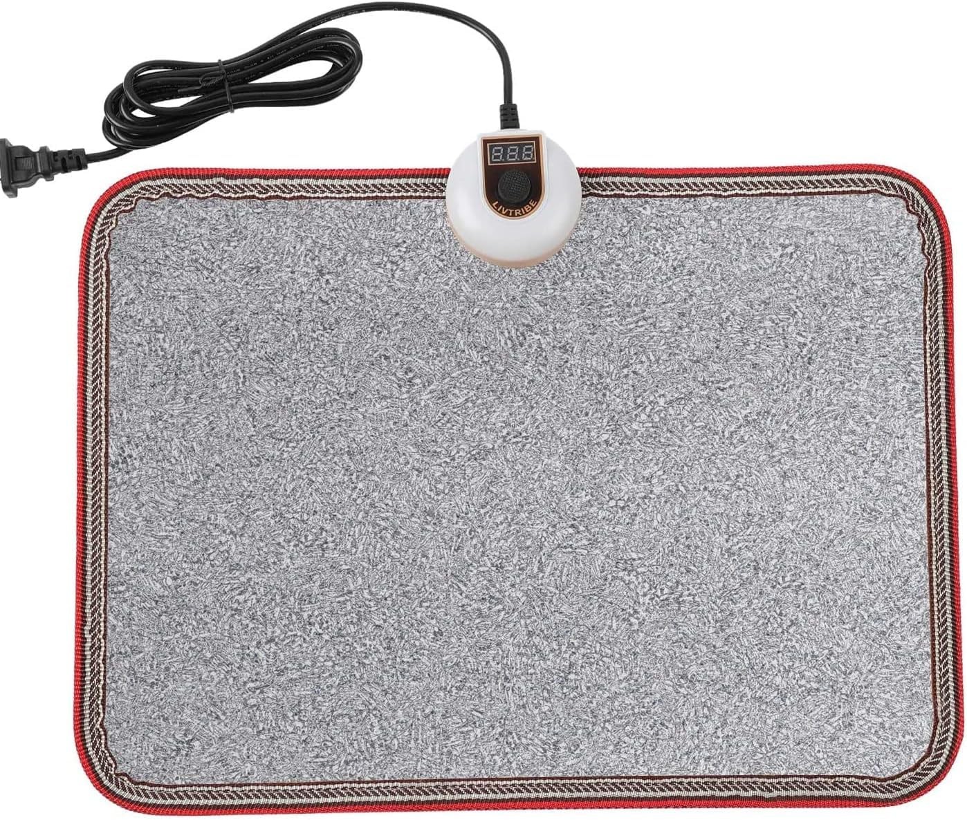 AC 110V Heated Floor Mat for Foot, Gray Carbon Crystal Heati