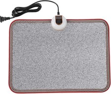 AC 110V Heated Floor Mat for Foot, Gray Carbon Crystal Heating Pad, Electric Hea