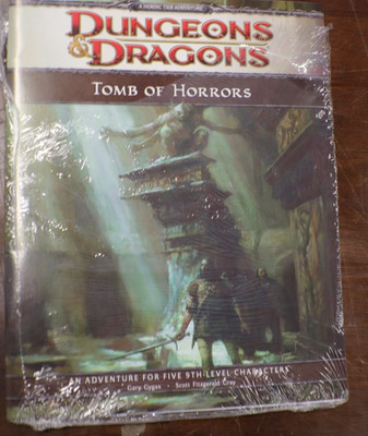 WotC D&D 4e TOMB OF HORRORS - NEW SEALED - SEAL RIPPEDD