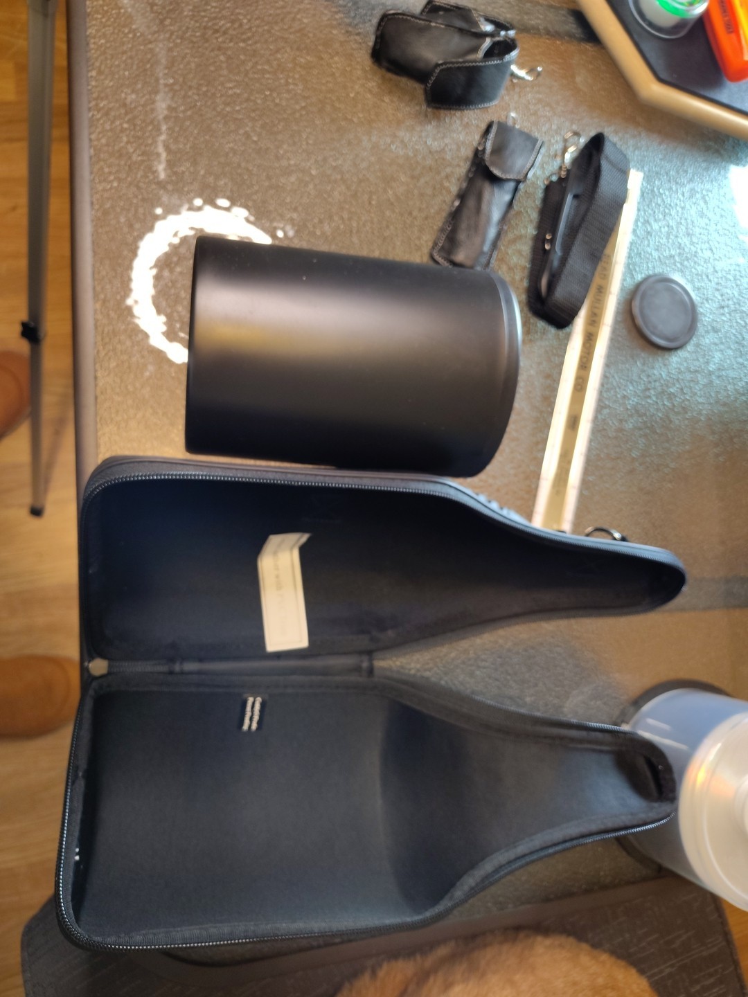 The Caddy O Wine Bottle Carrying Tote Corkscrew Chiller Black Black Leather