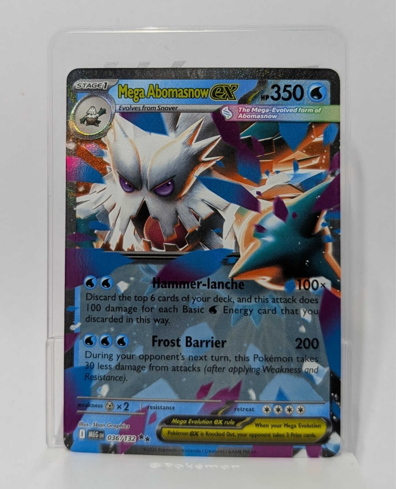 Pokemon Mega Abomasnow EX 036/132 Me01 Double Rare: Mega Evolution Holo