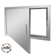 BBQ Access Door 27x20 Inch Vertical Wall Door With Handle Stainless Steel