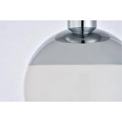 Living District LD6052C Eclipse 1 Light 8 inch Chrome Flush Mount Ceiling Light - Picture 3 of 5