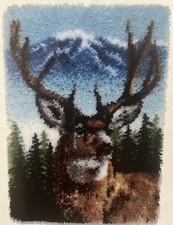Latch Hook Kit Deer Buck Wonder Art Classic Rug Intermediate 20in x 30in 426403