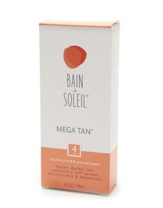 New in Box Bain de Soleil Mega Tan SPF 4 Original Self Tanner 4oz Discontinued 