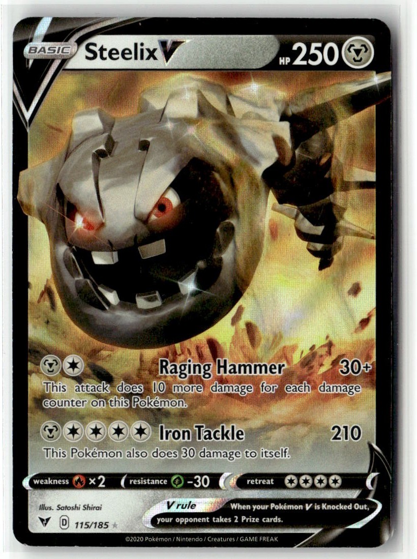 Steelix V Ultra Rare SWSH04: Vivid Voltage 115/185 NM